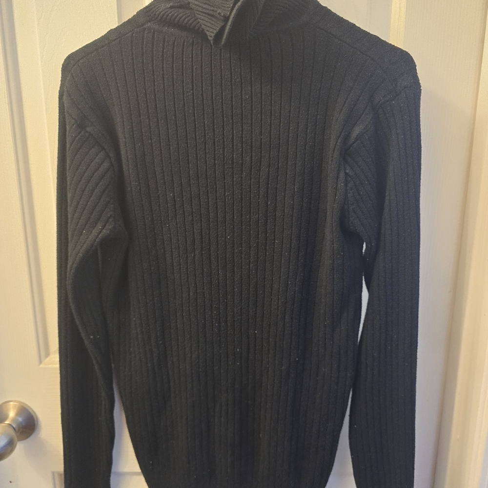 Black turtle neck sweater